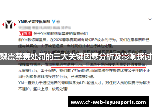 魏震禁赛处罚的三大关键因素分析及影响探讨